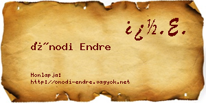 Ónodi Endre névjegykártya